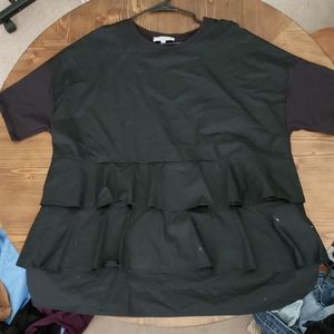 Black Ruffle Hayden Blouse